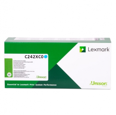 Lexmark C242XC0 azúrový laserový toner