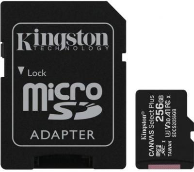 KINGSTON 256GB microSDXC Canvas Select Plus s adaptérom