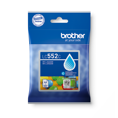 Brother LC-552C azúrová atramentová kazeta