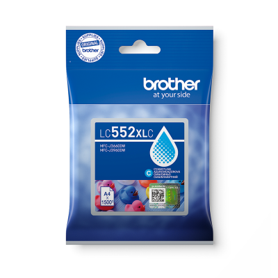 Brother LC-552XLC azúrová atramentová kazeta